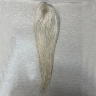 Cabello virgen 22 pulgadas 60 rubio libre de separación monofilamento cabello crudo mujeres Topper pequeña raíz