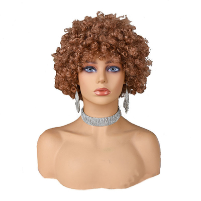 Texturas suaves Peruca cortada de fantasmas Natural Remy Cabello humano Curly corto Pre-plucked con flecos