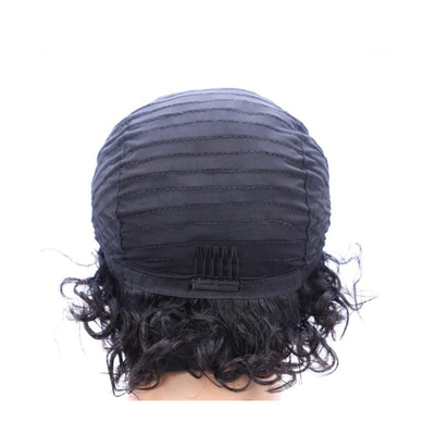6 pulgadas de cutícula completa corta rizada Pixie corte de pelo humano peluca La mezcla perfecta de y estilo