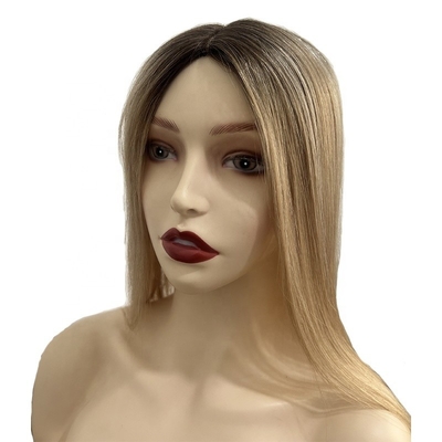 Piezas de cabello europeas para mujeres integración cabello negro natural / marrón oscuro / marrón moca