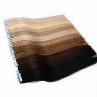 Cintas invisibles de rubio sin costura 100 extensión de cabello humano perverso recto doble cabello virgen crudo