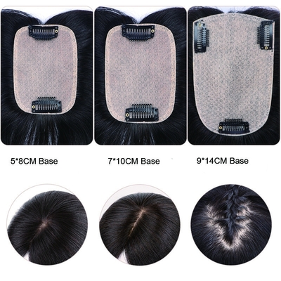 Cabello virgen europeo 3x5 base superior de seda 130 densidad superior del cabello humano recto para mujeres