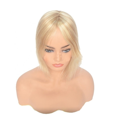 130% Densidad de toupeo Pelo europeo 613 Blonde Densidad ligera Tops largos y ligados para mujeres