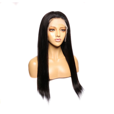 200% Densidad Ósea Directa HD Natural Transparente encaje Frontal Pelucas humanas brasileñas