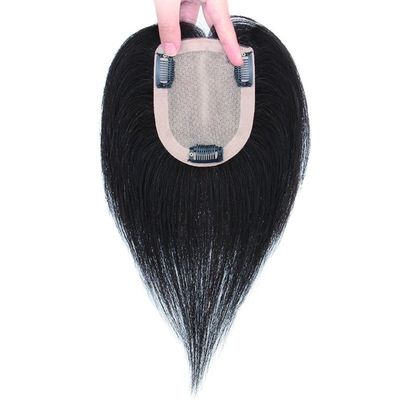180% Densidad Remy Toupee de pelo con base de seda superior y 24mm Toupee textura longitud 30cm