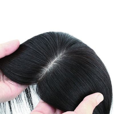 180% Densidad Remy Toupee de pelo con base de seda superior y 24mm Toupee textura longitud 30cm