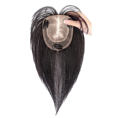 Cabello Remy HD Cerradura de encaje Toupee frontal Base de seda Toupee recta Toppers de cabello Piezas para mujeres Pelucas de cabello humano