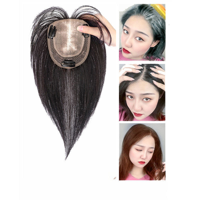 Cabello Remy HD Cerradura de encaje Toupee frontal Base de seda Toupee recta Toppers de cabello Piezas para mujeres Pelucas de cabello humano
