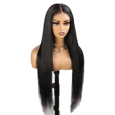 Perruca sin glúteos HD transparente encaje hueso frontal recto vietnamita virgen cruda cabello humano pelucas Topper