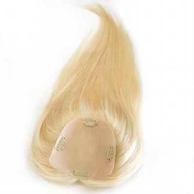 130% de densidad cabello virgen crudo base de seda cabello humano encaje cerradura toupe para mujeres recta