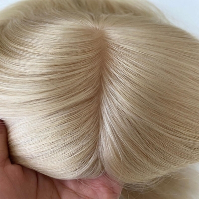 130% de densidad cabello virgen crudo base de seda cabello humano encaje cerradura toupe para mujeres recta