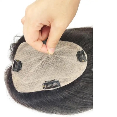 130% de densidad cabello virgen crudo base de seda cabello humano encaje cerradura toupe para mujeres recta