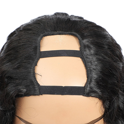 Raw Indian Water Wave Curly U Part Peruca con servicio OEM ODM y 100% de cabello humano superior
