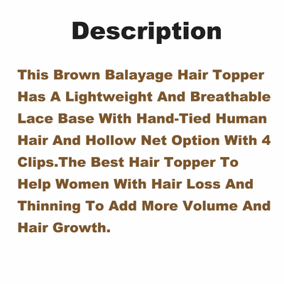 8-22 pulgadas de longitud de encaje atado a mano Frente y trama Hueca red marrón Balayage cabello humano