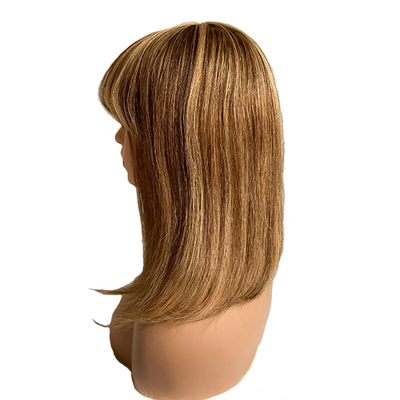 Perucas sin pegamento 100% Remy Cabello humano Ningún encaje Frente P4/27 Brasileño recto