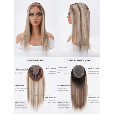 Cabello judío de polvo natural para mujeres End de seda encaje Frente europeo rubio 100-200g