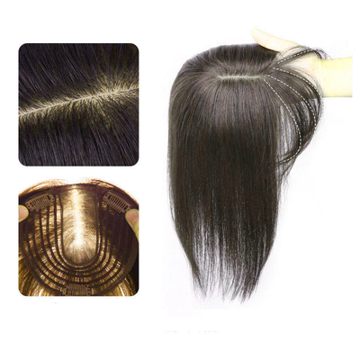 90% de densidad de toupee recto clip en el pelo humano natural pelucas para mujeres