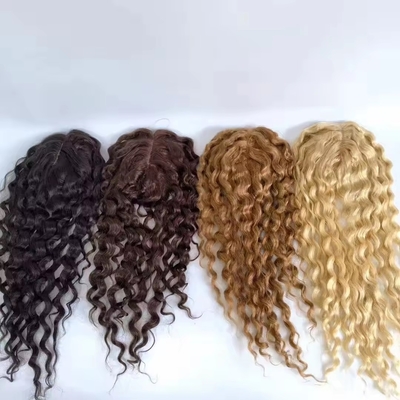 Topper de pelo humano 100% para mujeres Toupee de base de seda natural en estilo recto