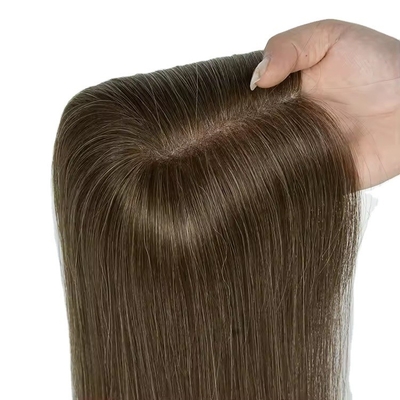 Estiramiento de cabello europeo 14 pulgadas de salida mono topper para mujeres cabello humano