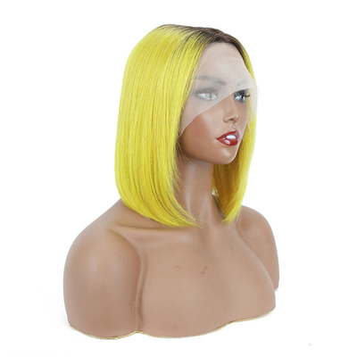 Viergen cruda transparente HD encaje cabello humano frontal peluca 100% Bob peluca cabello Remy 250g-450g