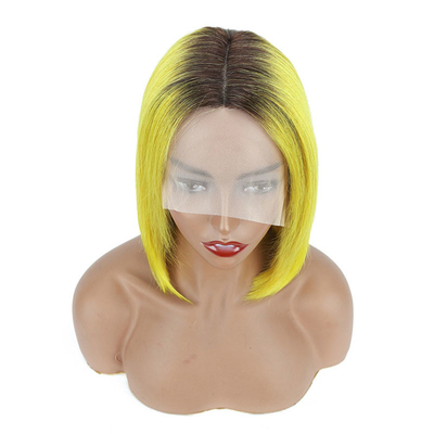 Viergen cruda transparente HD encaje cabello humano frontal peluca 100% Bob peluca cabello Remy 250g-450g