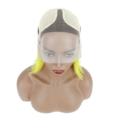 Viergen cruda transparente HD encaje cabello humano frontal peluca 100% Bob peluca cabello Remy 250g-450g