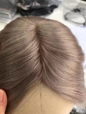 Estiramiento de cabello europeo 14 pulgadas de salida mono topper para mujeres cabello humano