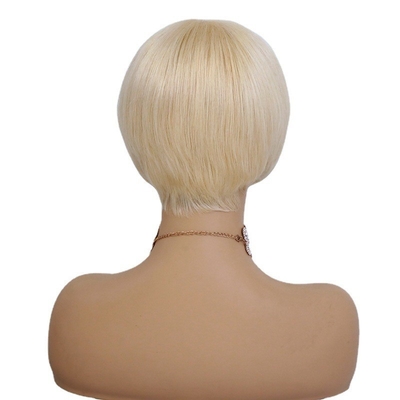 Perucas delanteras de encaje 613 color rubio peruano corto bob Perucas de cabello humano para mujeres negras