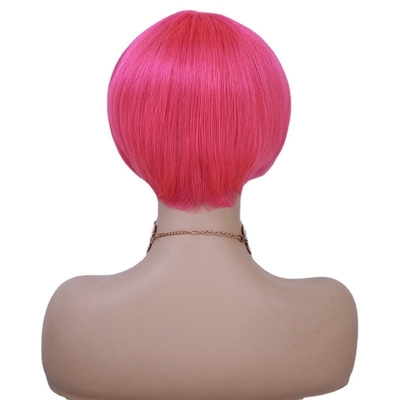 Material base de encaje suizo Remy Hair Virgin Silky Short Bob Cut Perucas para mujeres con 1