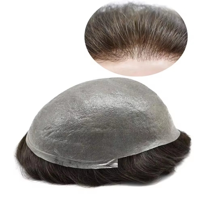 Toupe de piel fina para hombres Cabello europeo con cutícula llena