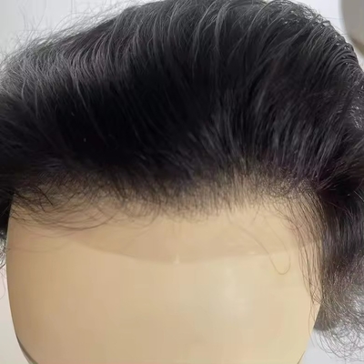 Toupe de piel fina para hombres Cabello europeo con cutícula llena