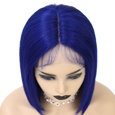 BOB peluca de 14 pulgadas 100% cabello humano virgen 360 encaje Frontal encaje transparente para mujeres negras