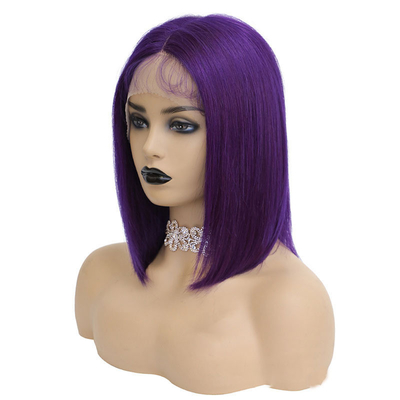 100% Cabello humano HD de encaje brasileño Frontal 8A 10A 12A Peineta verde corta con encaje suizo