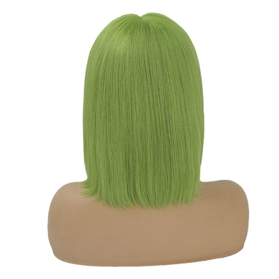 14 pulgadas HD encaje frente bob pelucas con naranja natural sedoso cabello humano recto peruano