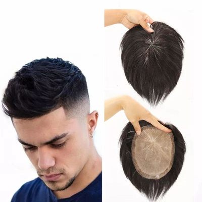 100% cabello humano Cuticular completa Sí. 100% Cuticular virgen Cabello alineado Toupee natural para hombres