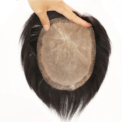 100% cabello humano Cuticular completa Sí. 100% Cuticular virgen Cabello alineado Toupee natural para hombres