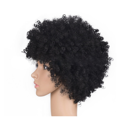 Cabello corto peluca ondulada rizada para mujeres negras máquina hecha Remy Cabello Pixie peluca