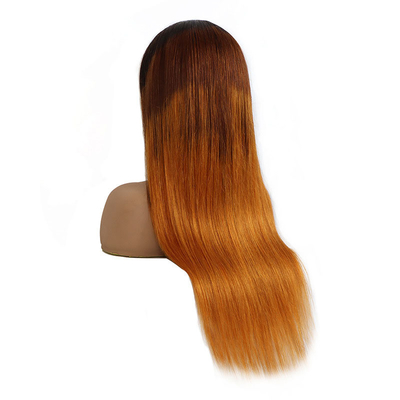 Experimenta la cutícula completa de la peluca frontal de encaje de pelo humano brasileño T1B/4/30HL Color de sombra