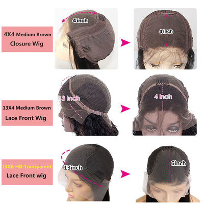 Cabello Remy 180% Densidad Afro Kinky rizado 4*4/13*4/13*6 encaje Frontal BOB Pelucas para mujeres negras 250g-450g