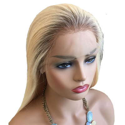 Suave y brillante 613 Blonde Ombre Destaca el cabello humano Peruca atada a mano para mujeres europeas