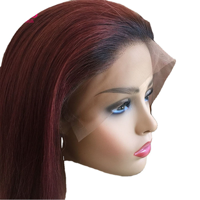 100% pelo humano brasileño 99J Ombre Full Lace Peruca Suiza 360 Lace Frente 10-24 pulgadas Transparente HD