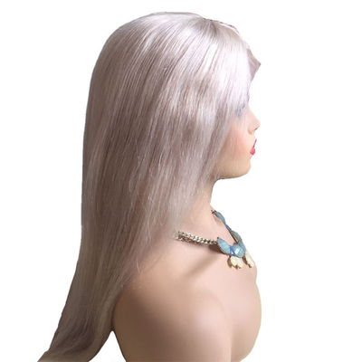 10-24 pulgadas de cabello humano crudo rubio encaje completo 360 peluca tejido a mano un donante color claro 613