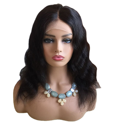 Pequeño/Gran/Medio tamaño Natural rizado Virgen Cabello humano brasileño Full Lace Perucas