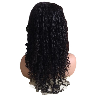 Naturales Negro virgen cruda Remy Full Lace Perucas atadas a mano con el cabello Bangs Vendedores de peluca