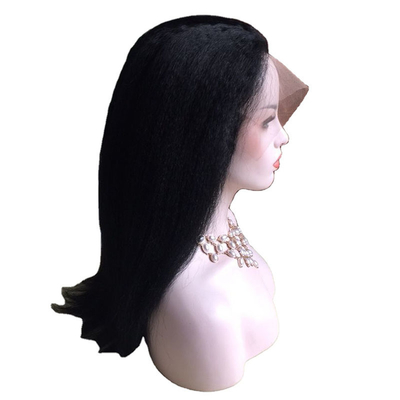 100% Cabello humano BSM Descuentos 360 Cuticle de encaje completo alineado Yaki Italiano Peruca recta