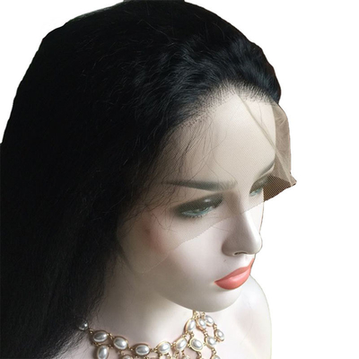 100% Cabello humano BSM Descuentos 360 Cuticle de encaje completo alineado Yaki Italiano Peruca recta