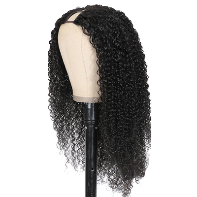 8-32 pulgadas V parte peluca cabello humano cabello birmano crudo para el cabello natural línea y aspecto rizado Kinky