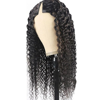 Deep Wave Raw Curly Human Hair Perucas para mujeres negras Pequeño/Gran/Medio Tamaño 8-32 pulgadas