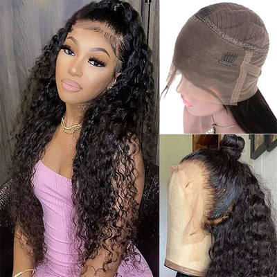 Ola de agua Full Lace Pelo humano Pelucas para mujeres negras Larga longitud HD 360 Lace Frontal