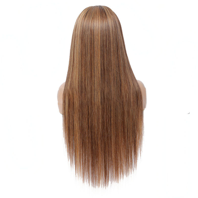 100% Cabello humano superior Cabello brasileño de resaltado de la cabeza Banda sin pegamento Peruca P4/27 para mujeres negras